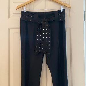 Cache Pants With Studded Sash Belt